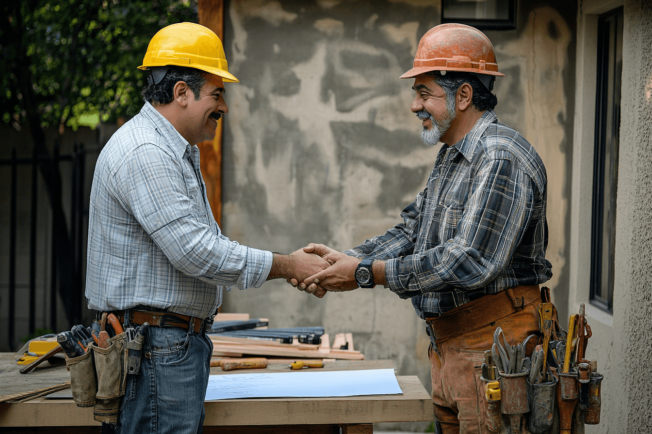 Contrato con Constructor o Albañil
